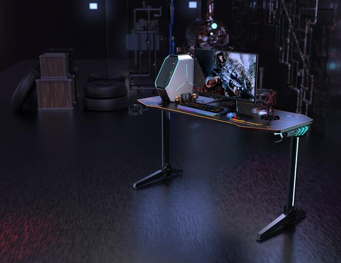 赤焰王座搭配新款猎豹电竞桌椅组合图3