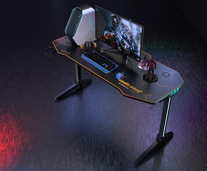 赤焰王座搭配新款猎豹电竞桌椅组合图4
